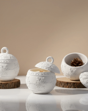 Vela Bola de Navidad | Cerámica y Vainilla